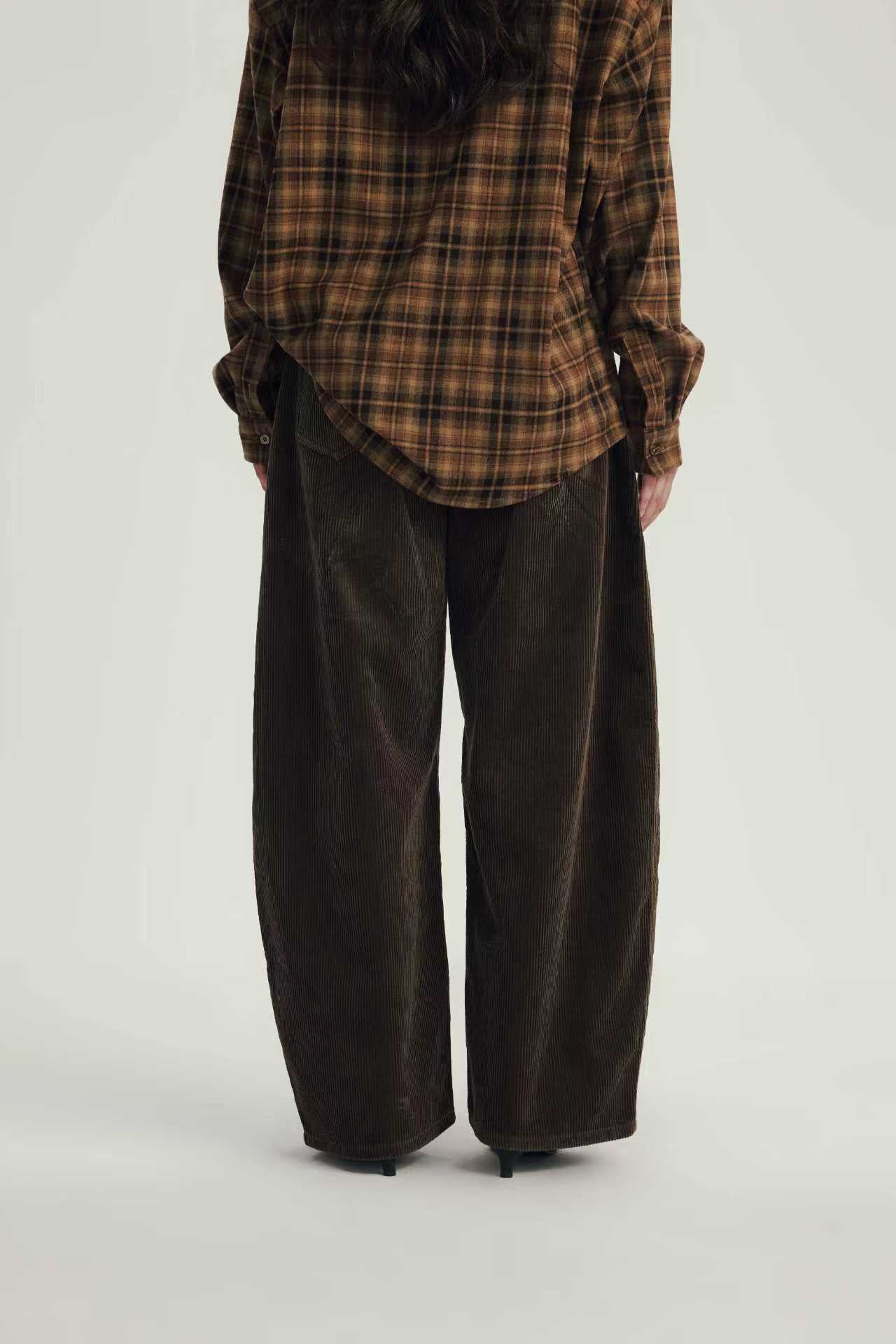 Pantalon Loose Fit Effet Velours