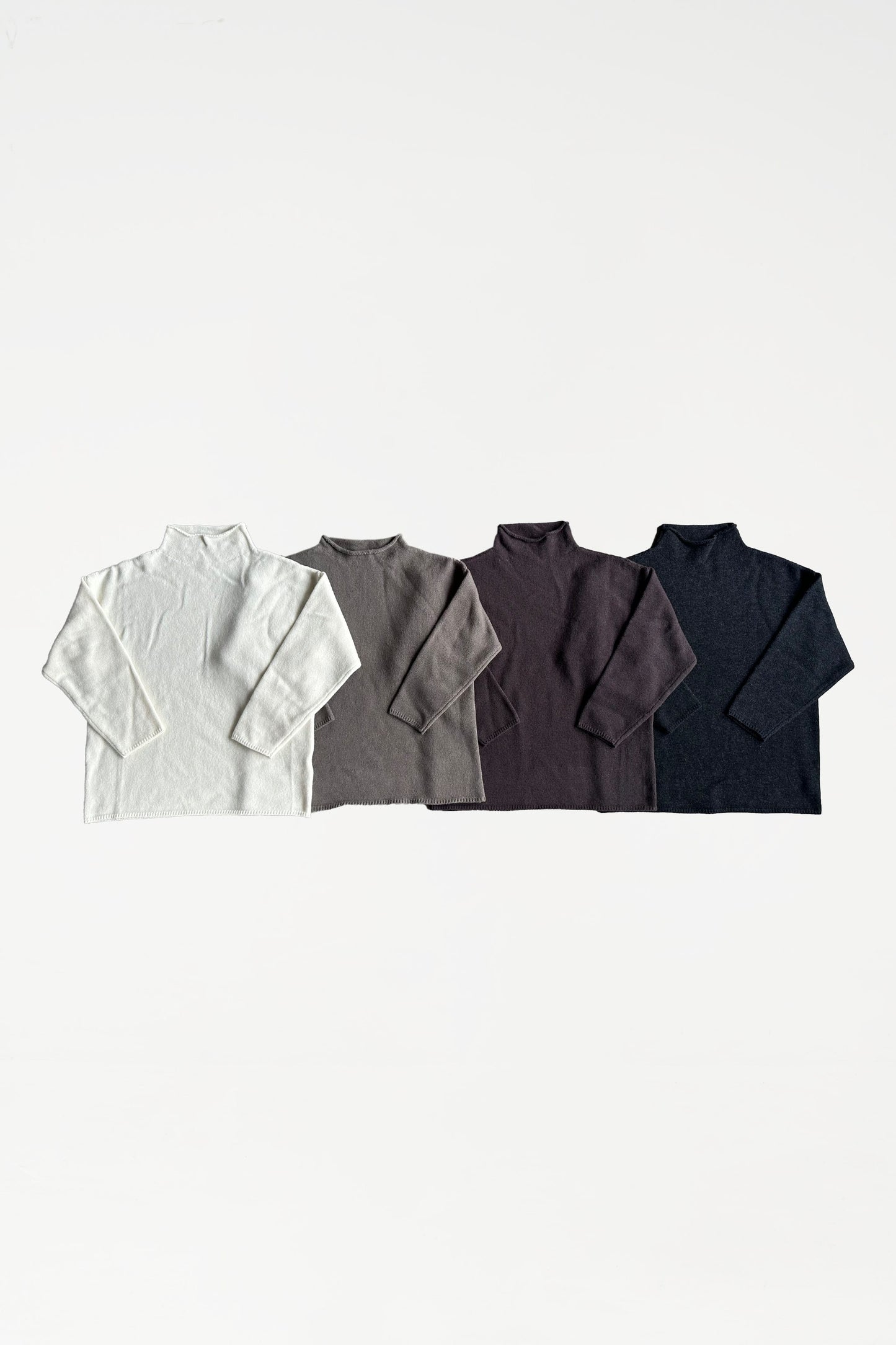 Pull Col Montant en Laine Mélangée