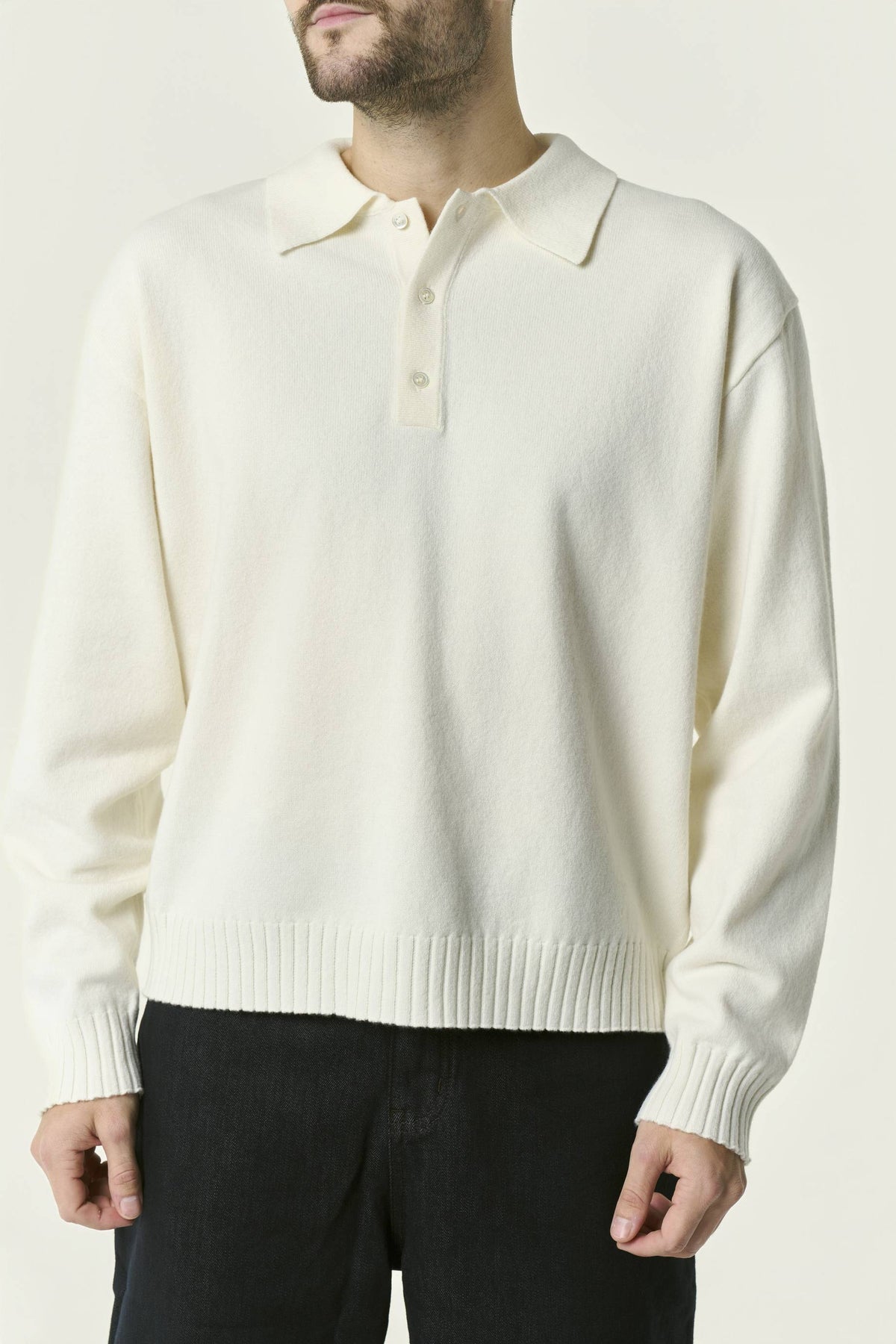 Pull Polo Laine Mélangée (ultra fine)