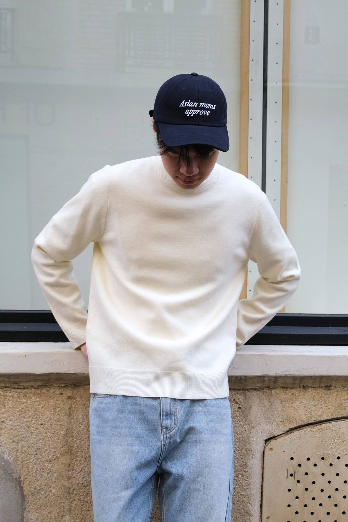 Pull Col Rond en Maille Fine