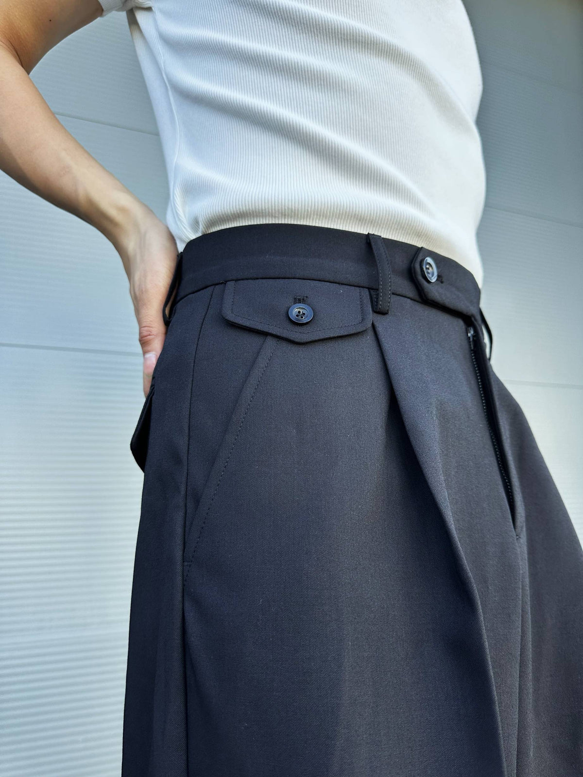 Pantalon Tailoring Semi-Large à Pinces