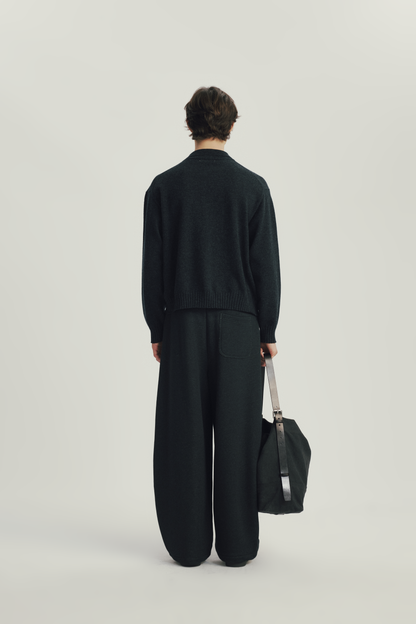 Pull Polo Laine Mélangée (ultra fine)