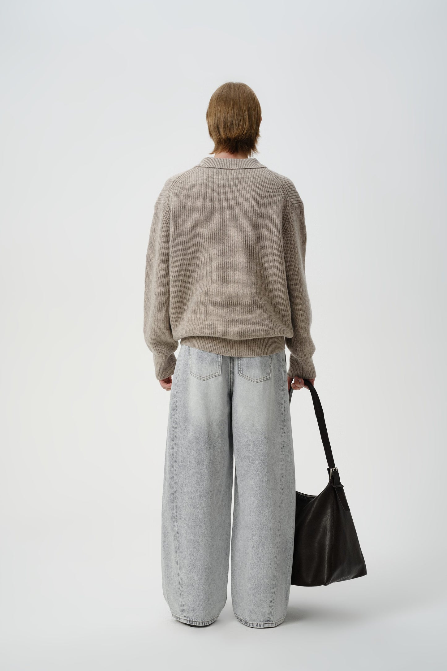 Pull Col Polo Décontracté