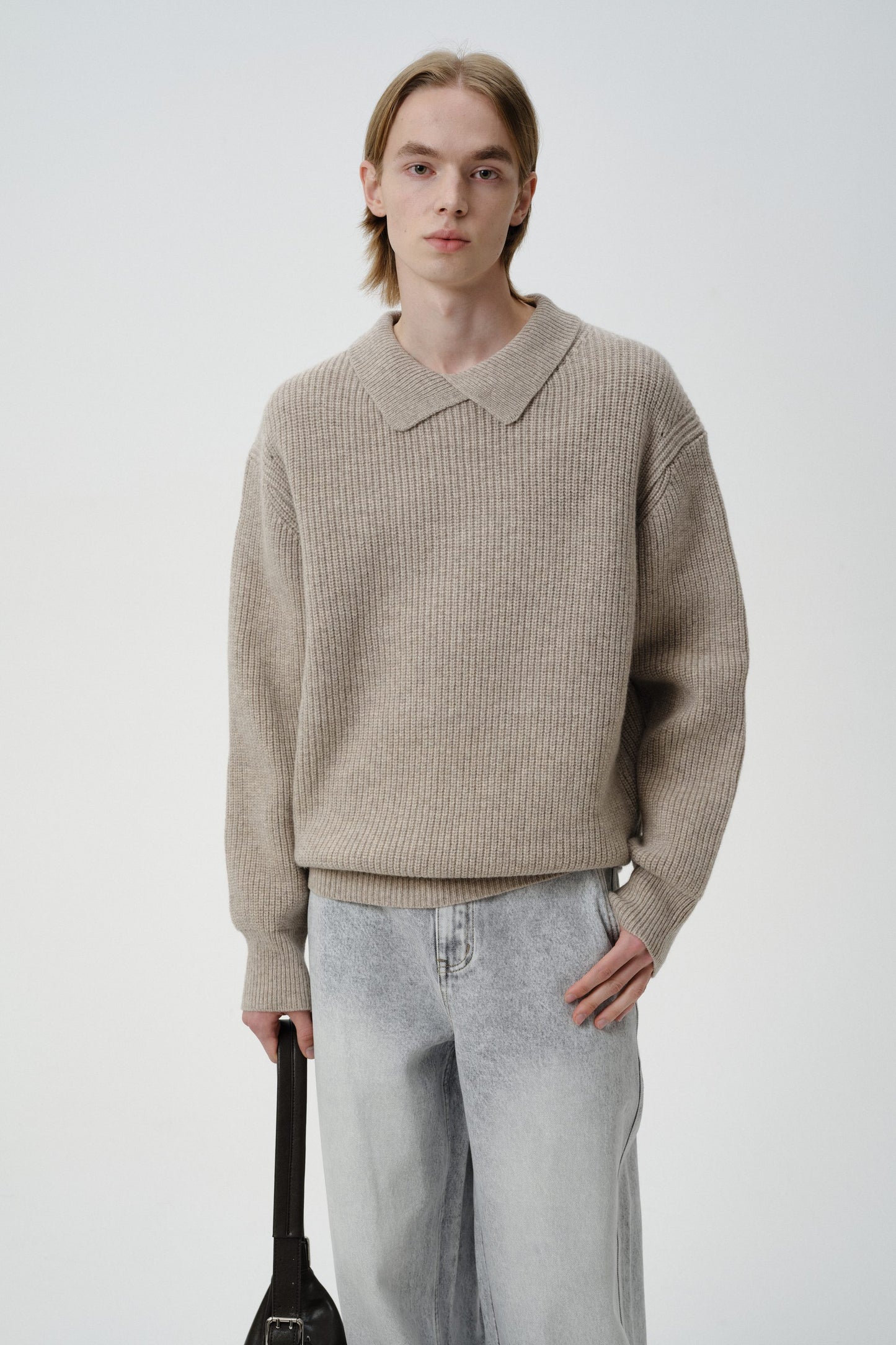 Pull Col Polo Décontracté