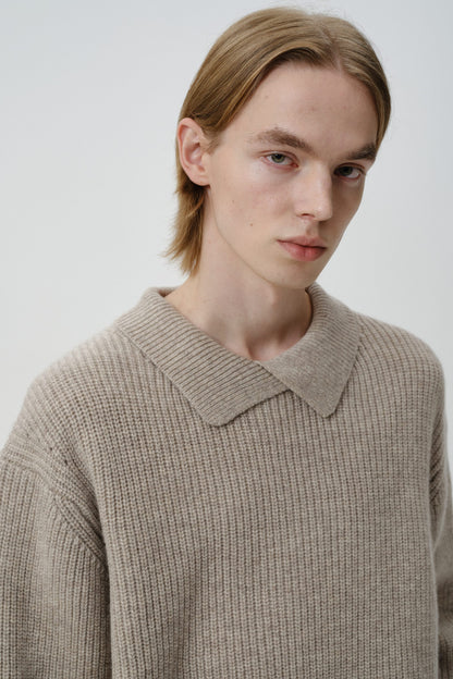 Pull Col Polo Décontracté