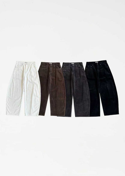 Pantalon Loose Fit Effet Velours