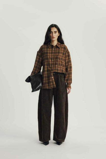 Pantalon Loose Fit Effet Velours