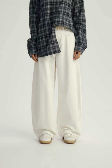 Pantalon Loose Fit Effet Velours