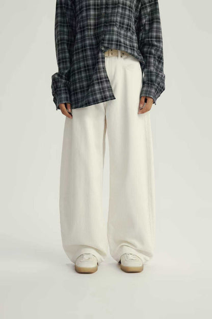 Pantalon Loose Fit Effet Velours