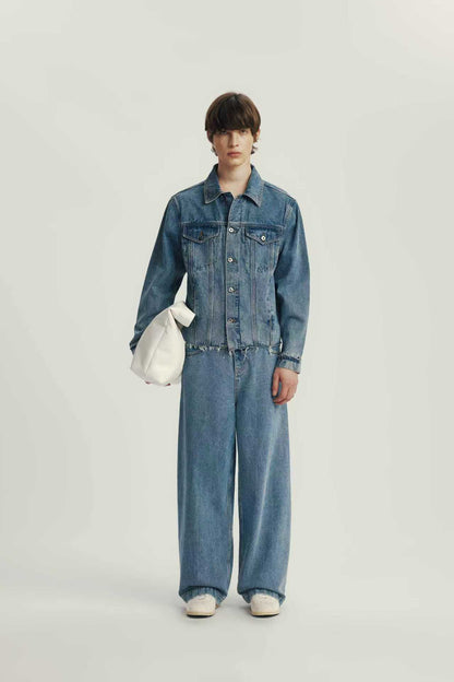 Jean Loose Fit à Double Ceinture