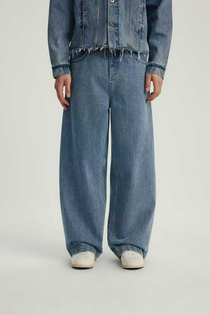 Jean Loose Fit à Double Ceinture