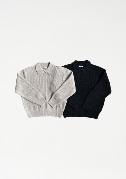 Pull Col Polo Décontracté