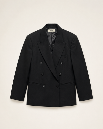 Blazer Croisé Coupe Ample – Double Boutonnage