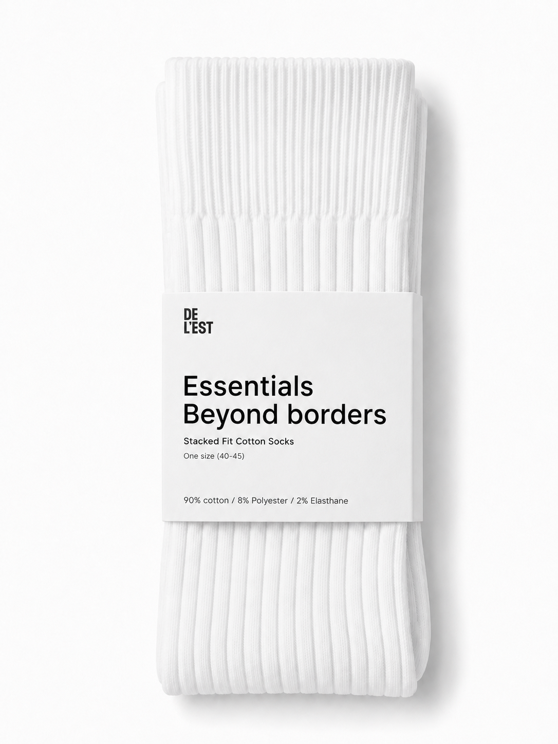 Chaussettes Côtelées Effet Plissé