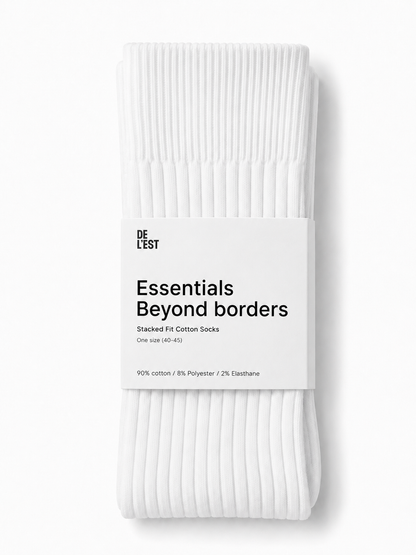 Chaussettes Côtelées Effet Plissé