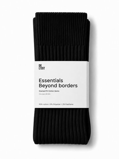 Chaussettes Côtelées Effet Plissé