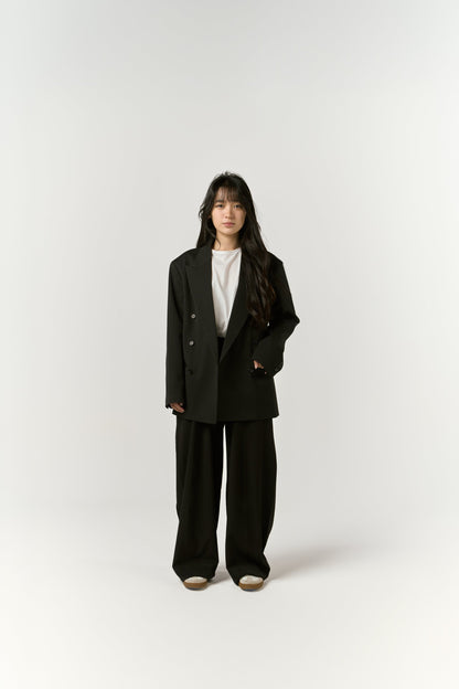 Blazer Croisé Coupe Ample – Double Boutonnage
