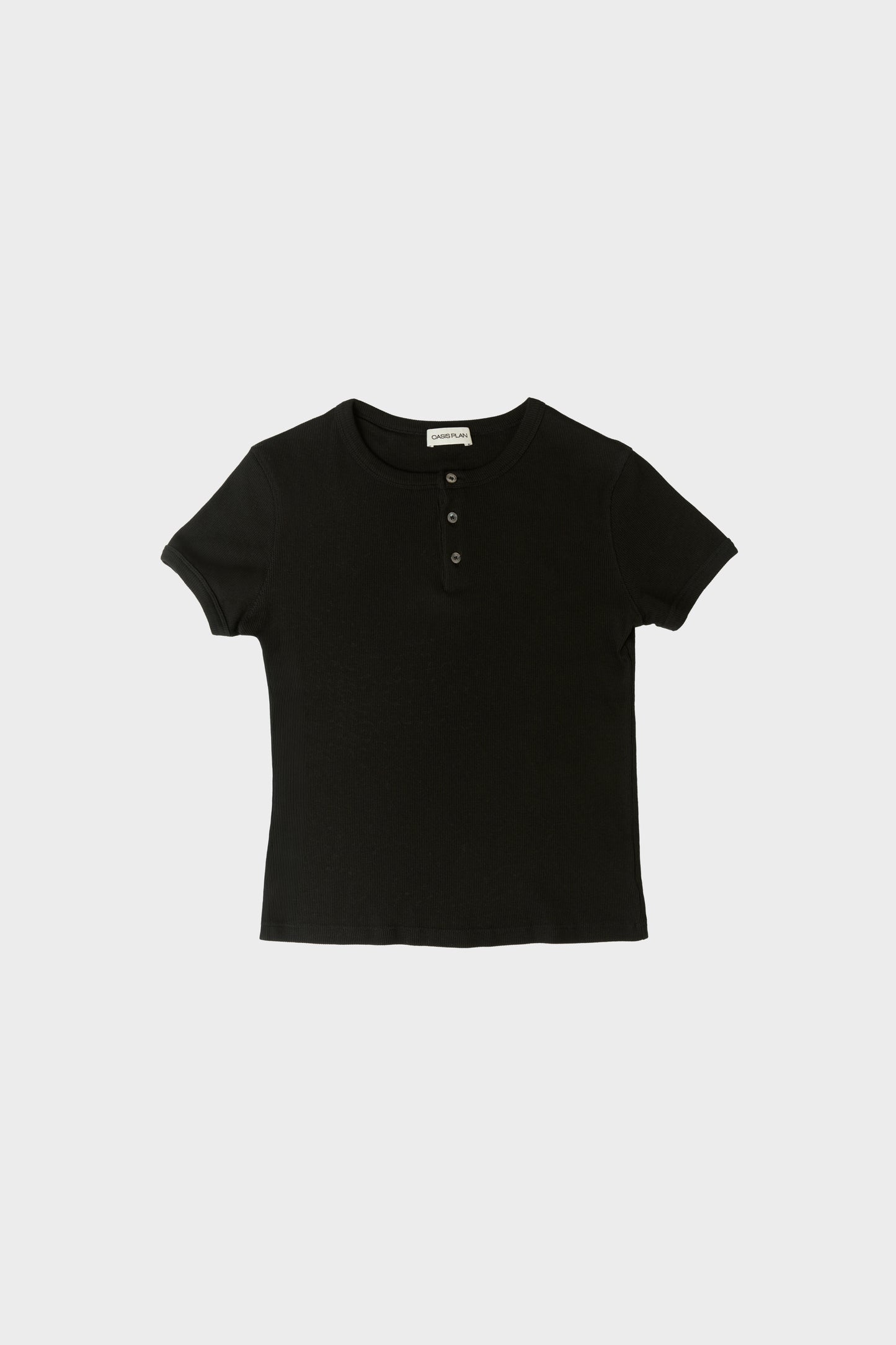 T-shirt Slim Fit Col Henley – Maille Fine Ajustée