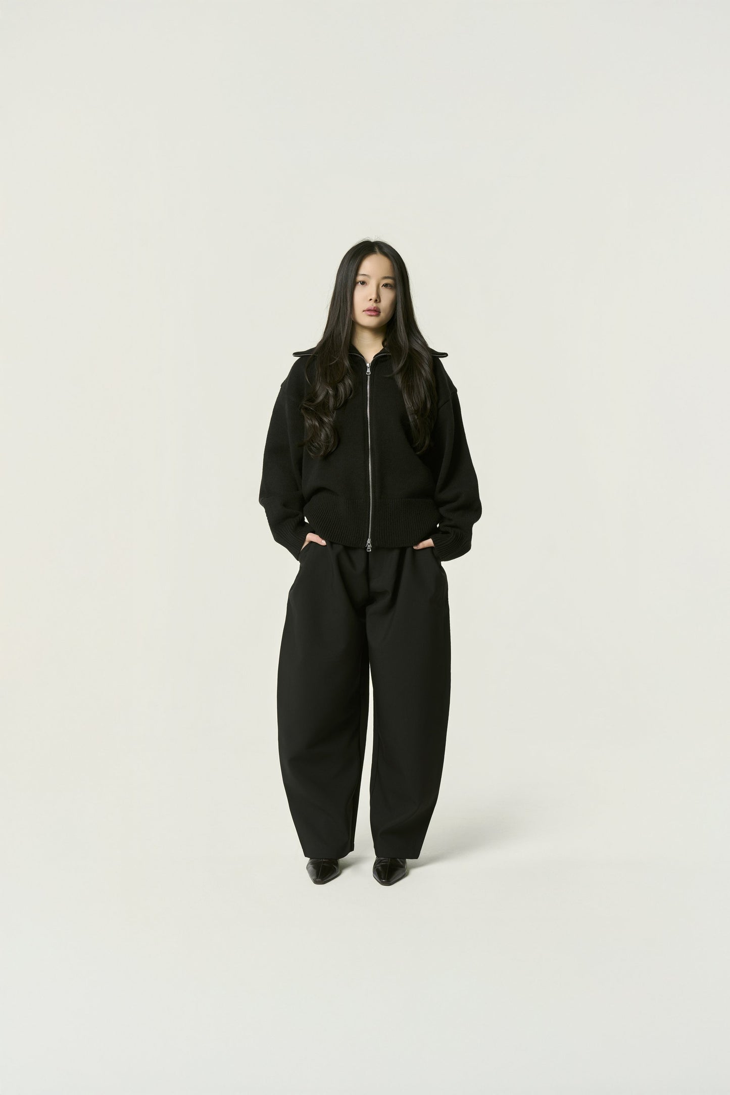 Pantalon Barrel Taille Ajustée