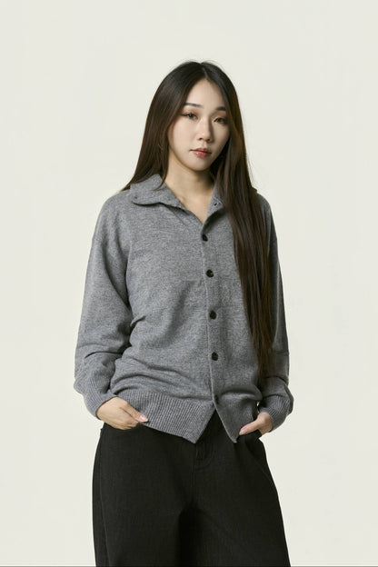 Cardigan à Col Montant