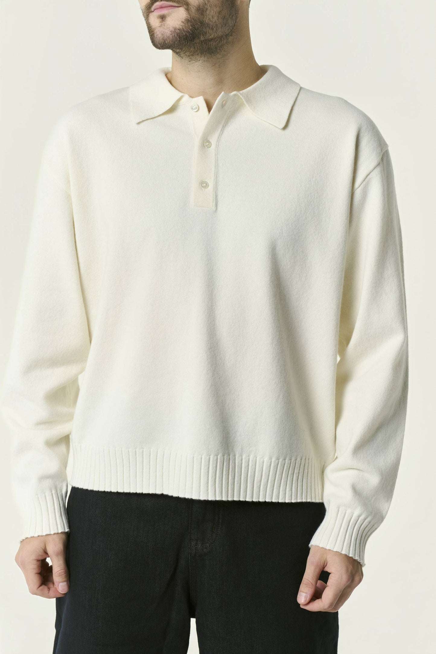 Pull Polo Laine Mélangée (ultra fine)