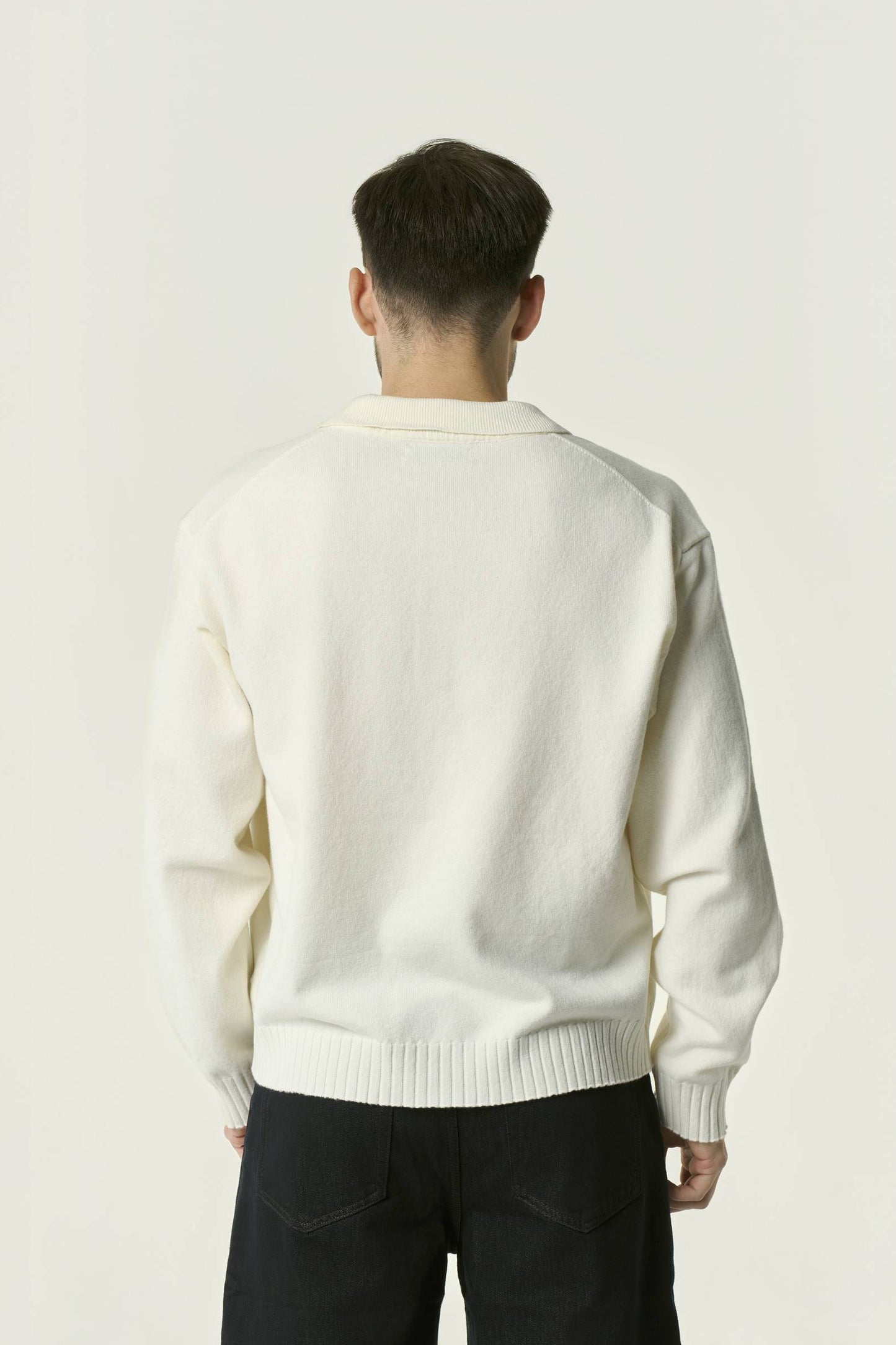 Pull Polo Laine Mélangée (ultra fine)