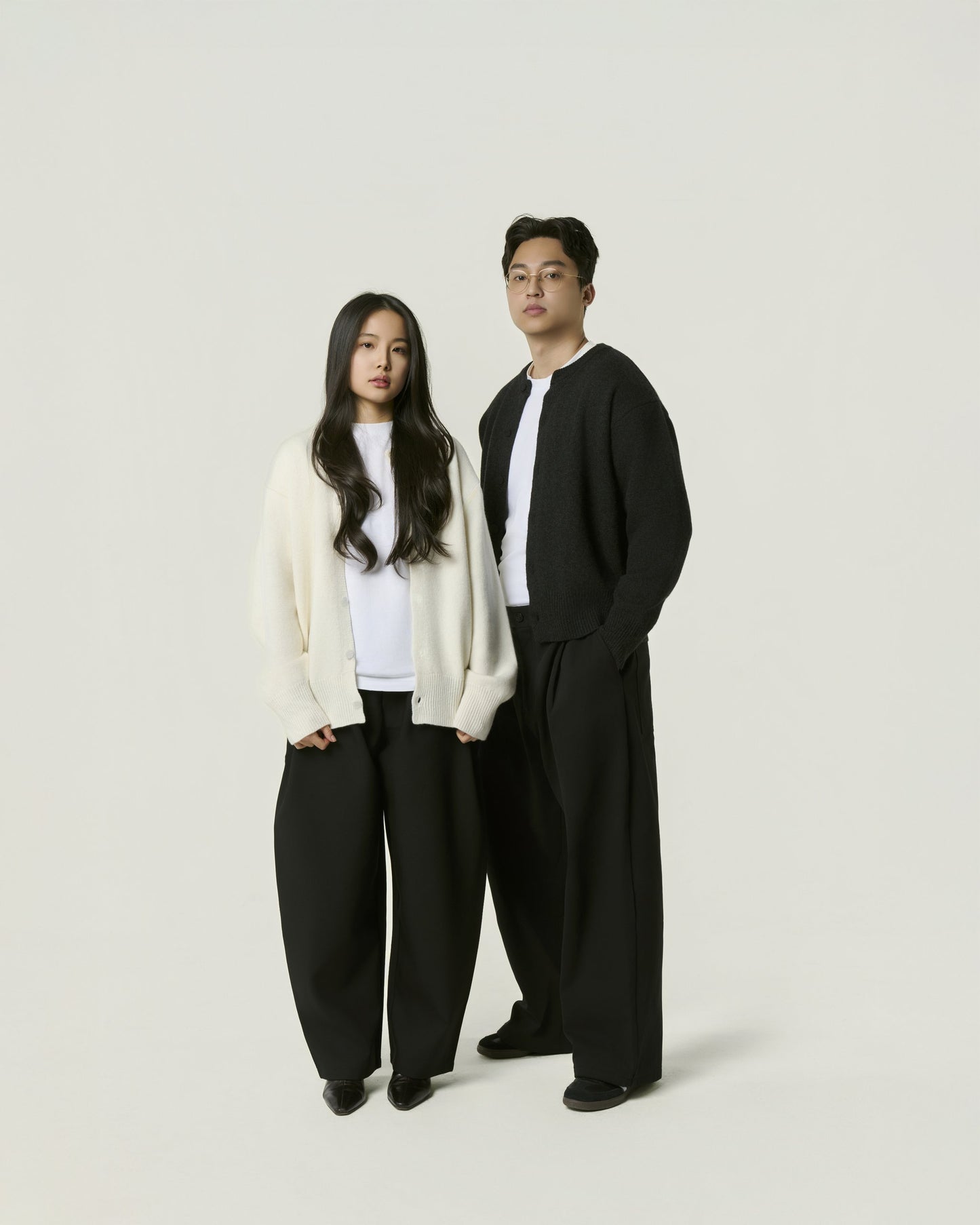 Cardigan Col Rond Laine Mélangée