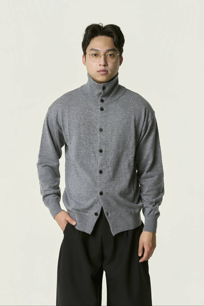 Cardigan à Col Montant