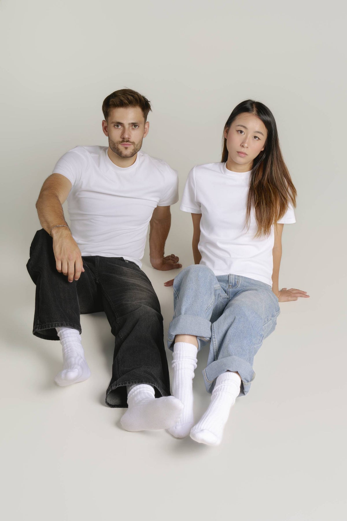 Chaussettes Côtelées Effet Plissé