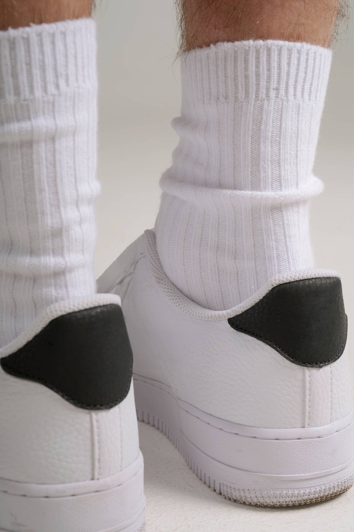 Chaussettes Côtelées Effet Plissé