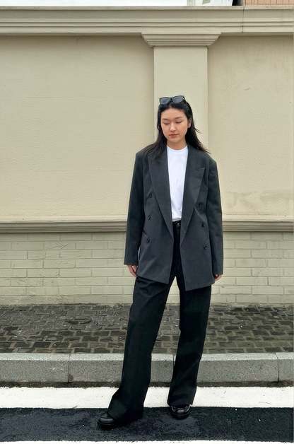 Blazer Croisé Coupe Ample – Double Boutonnage