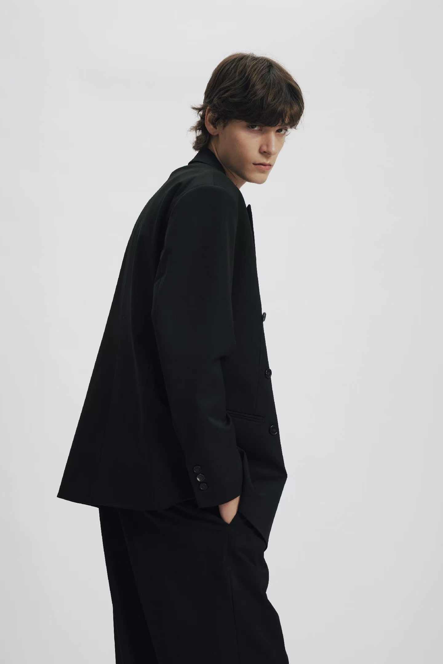 Blazer Croisé Coupe Ample – Double Boutonnage