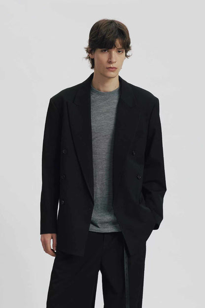 Blazer Croisé Coupe Ample – Double Boutonnage