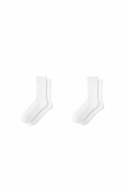 Chaussettes Côtelées Effet Plissé