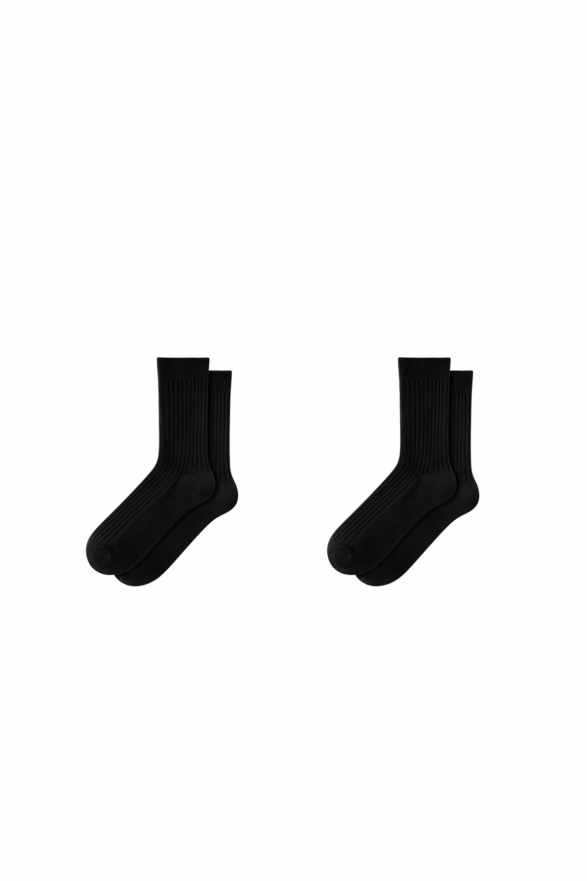 Chaussettes Côtelées Effet Plissé