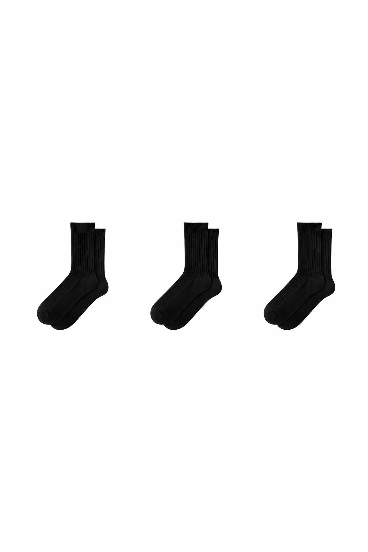 Chaussettes Côtelées Effet Plissé