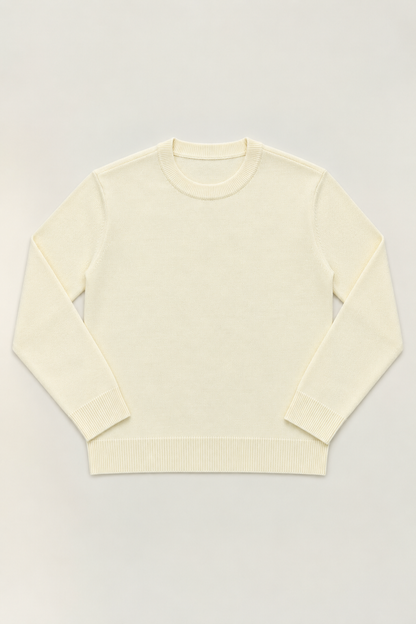 Pull Col Rond en Maille Fine