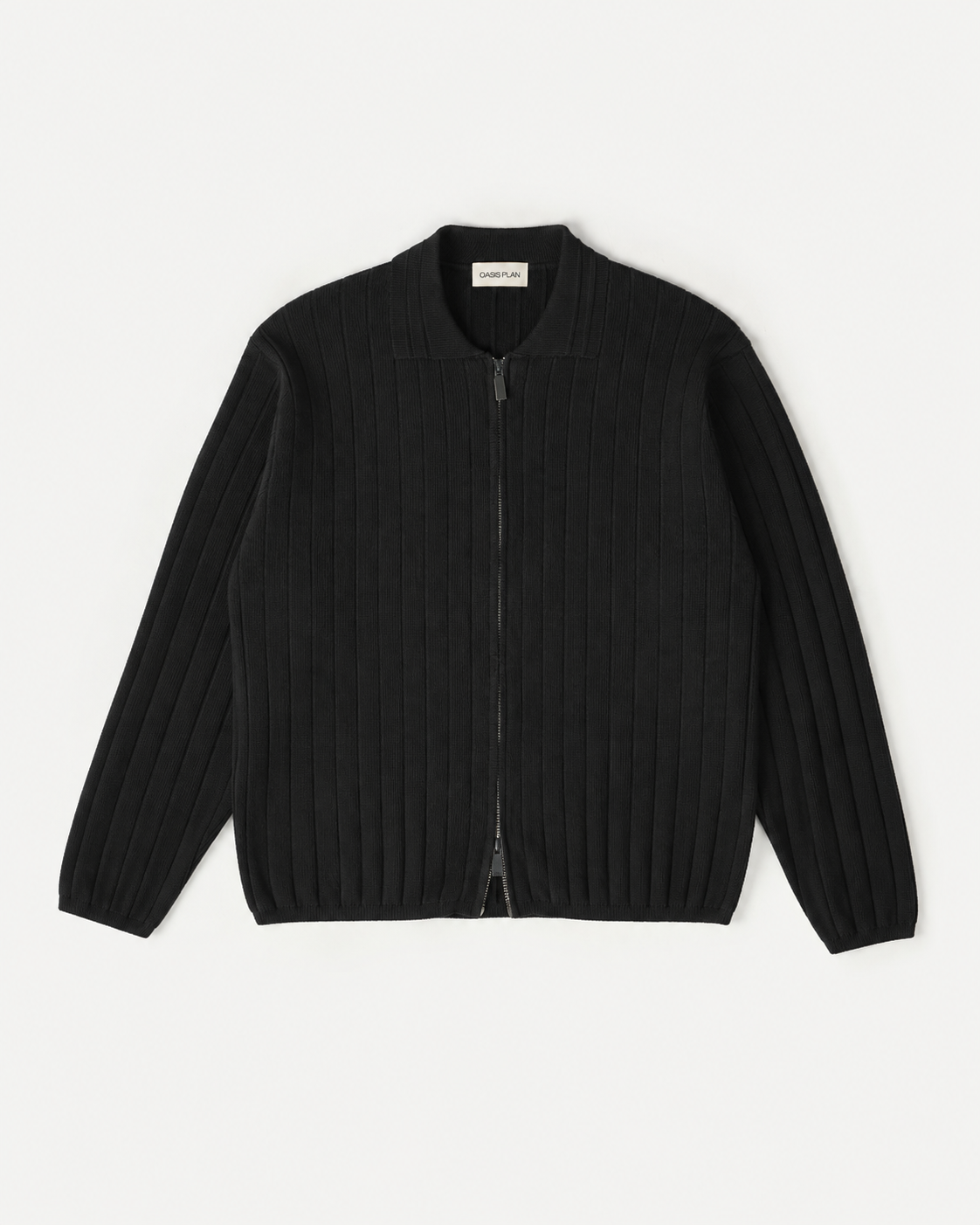 Gilet Zippé Fluide à Col Revers