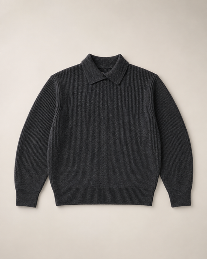 Pull Col Polo Décontracté