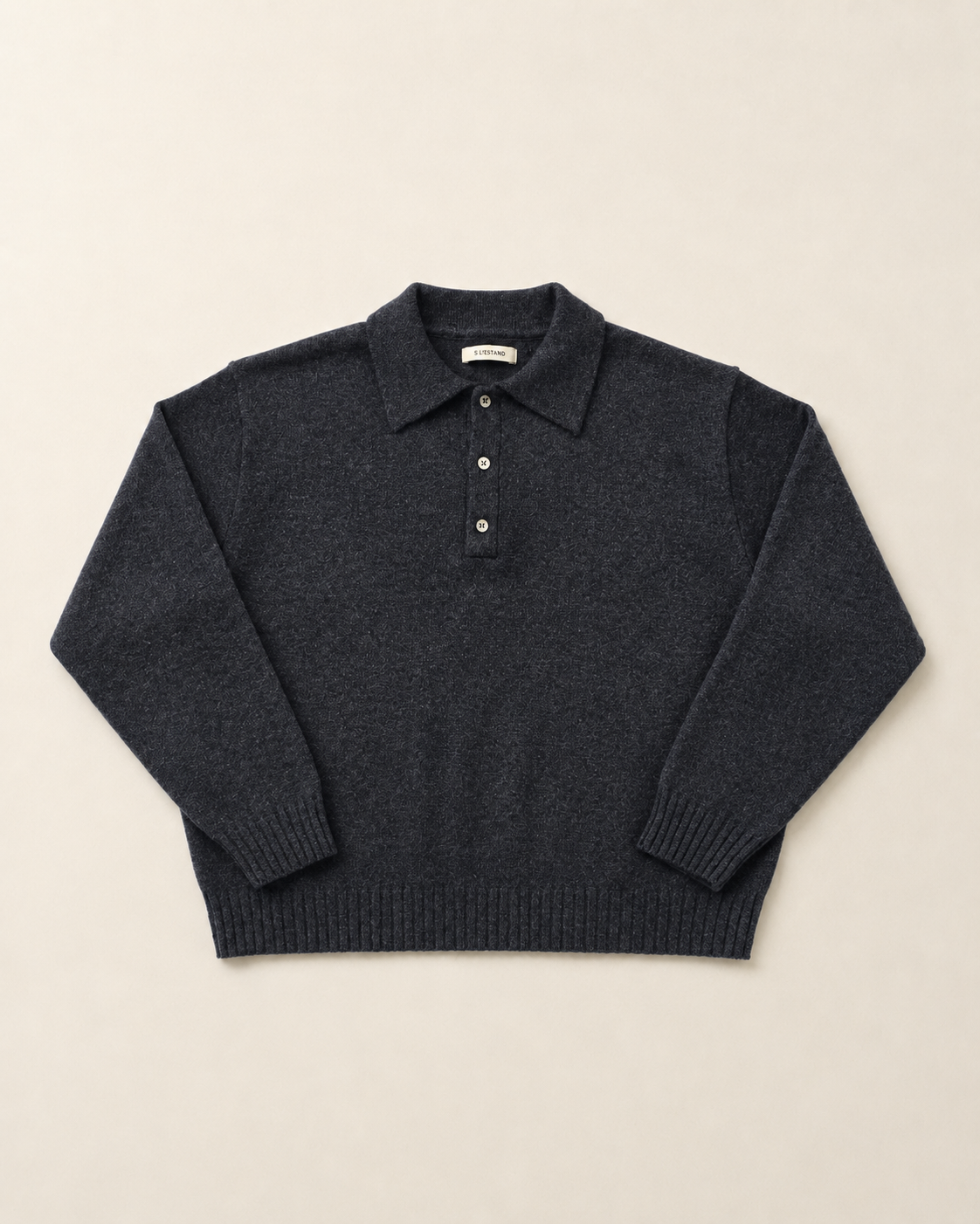 Pull Polo Laine Mélangée (ultra fine)