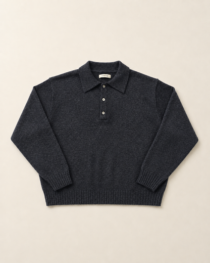 Pull Polo Laine Mélangée (ultra fine)
