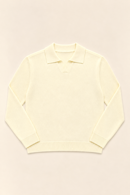 Pull Polo en Maille Fine