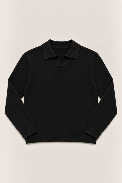 Pull Polo en Maille Fine