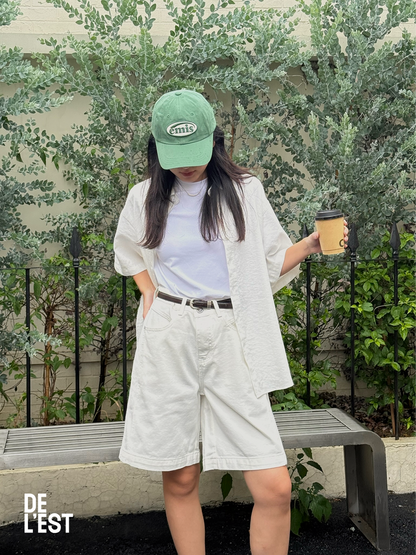 Chemise Manches Courtes Texturée Effet Lin - Coupe Décontractée