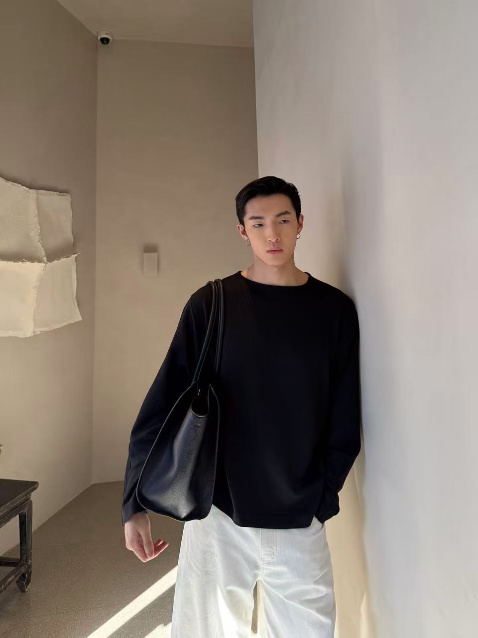 T-shirt Manches Longues Côtelé – Maille Respirante