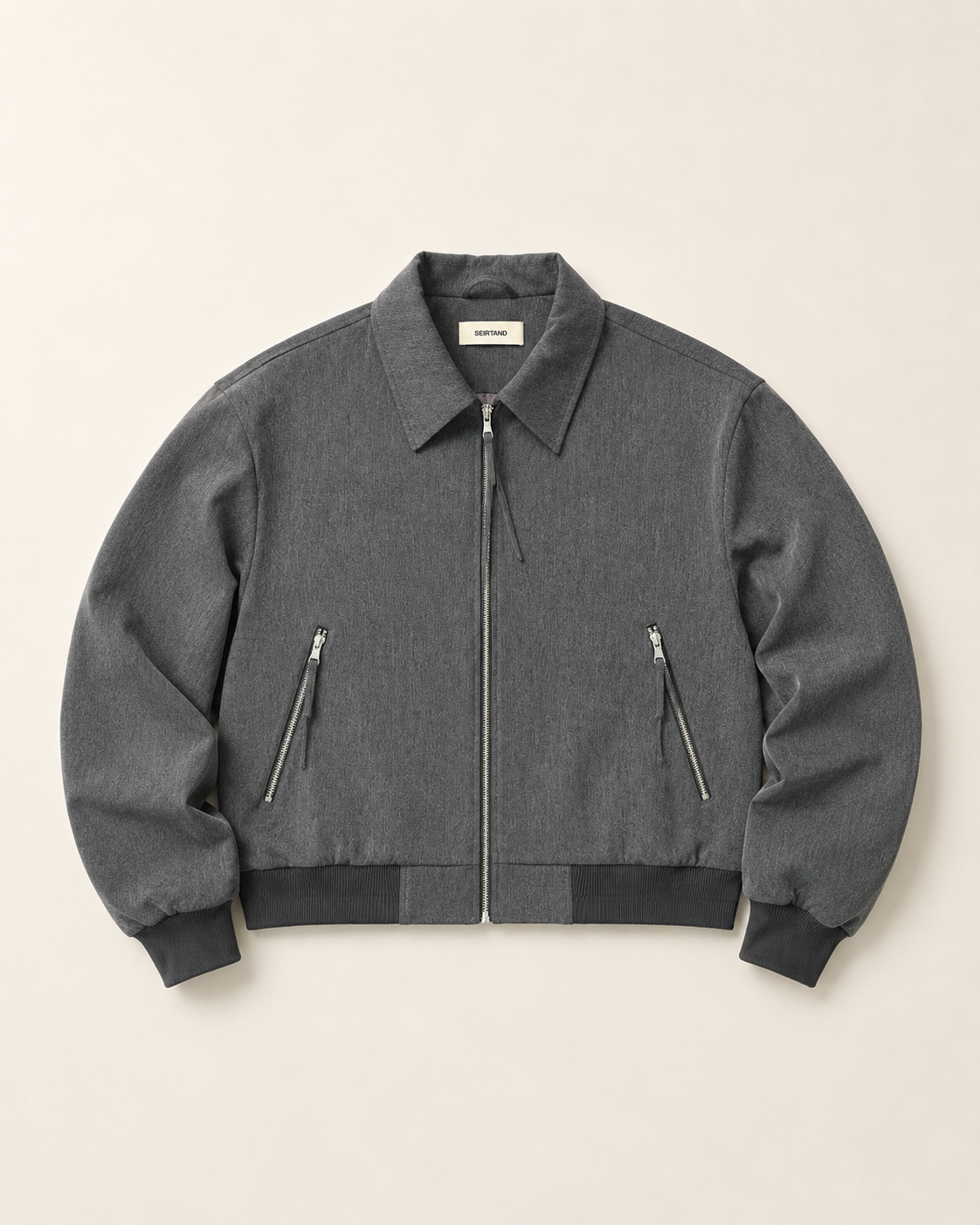 Veste Relaxed Zip Col Chemise