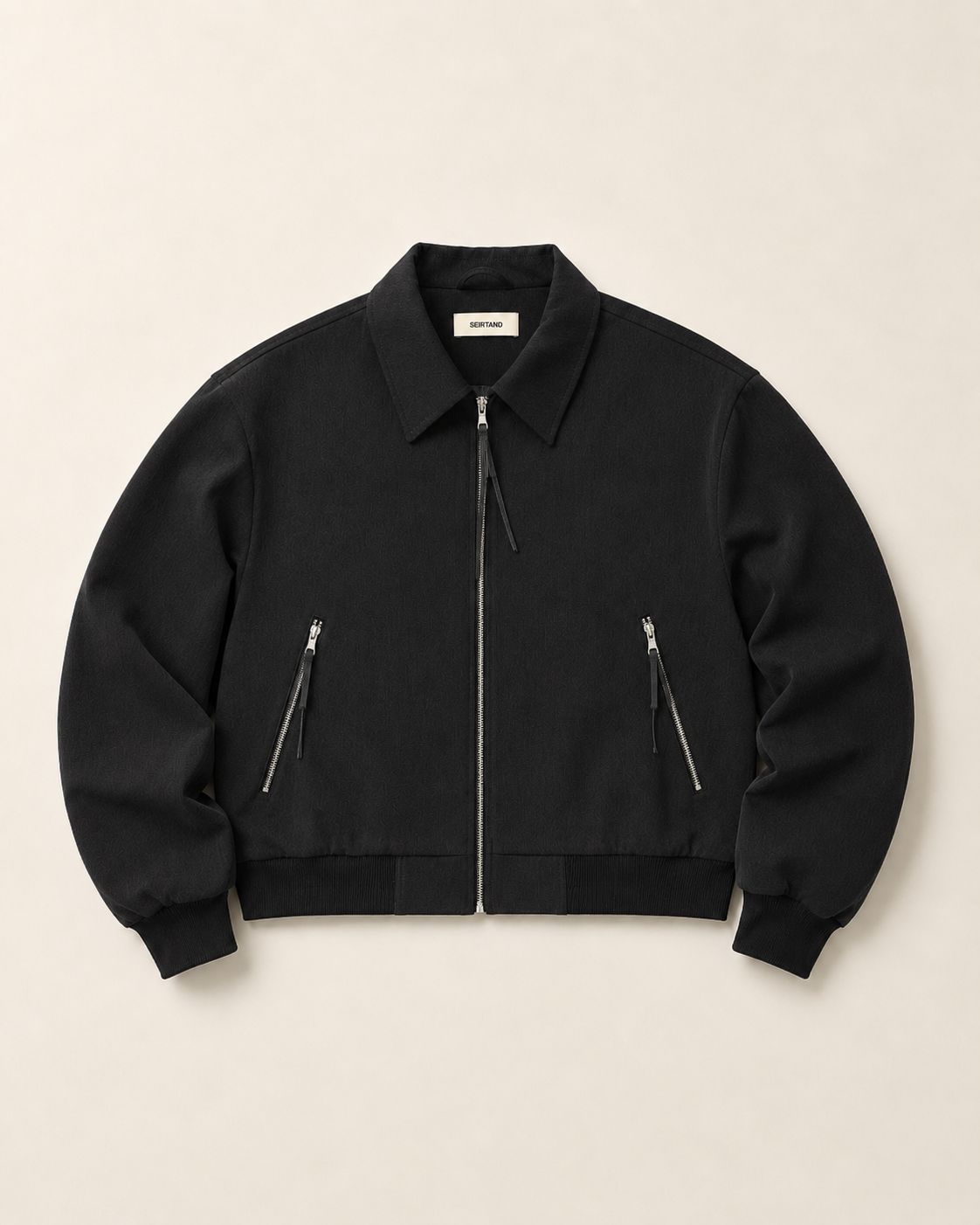 Veste Relaxed Zip Col Chemise